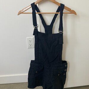Free People, Expedition One Piece Black Short Overalls, Size XS